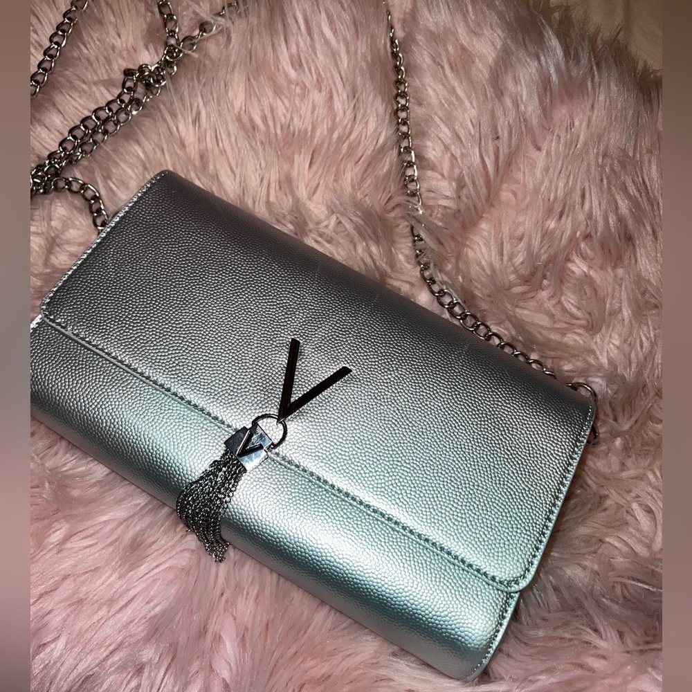 Authentic Valentino By Mario Valentino Sliver Crossbody bag